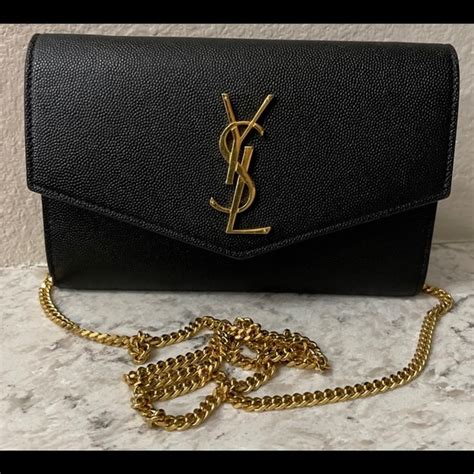 ysl monogram chain wallet small|YSL uptown wallet on chain.